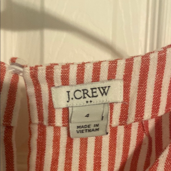 J. Crew Red and White Striped Sleeveless Top - Picture 2 of 3
